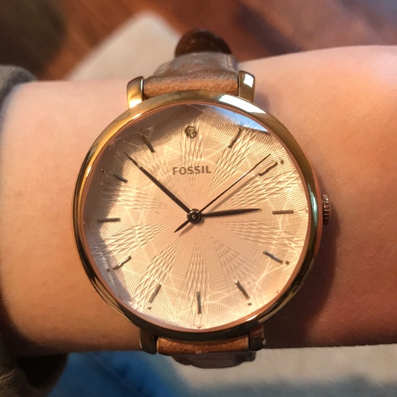 Fossil Jewelry - Fossil Incandesa Diamond Leather Watch